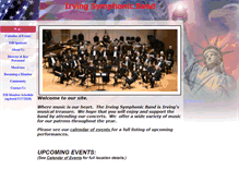 Tablet Screenshot of irving-symphonic-band.org